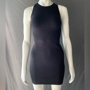 House of Harlow 1960 Ribbed Tank Dress Black XS Racerback Style Bodycon
